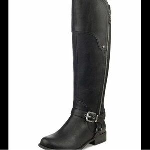 NWOB NWT G by Guess Harson 5 Wide Calf Women's Black Riding Boots